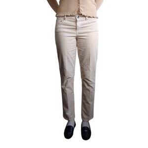 J.Crew 90s Minimalist Classic Ivory Cream Mid Rise Cigarette Corduroy Jeans